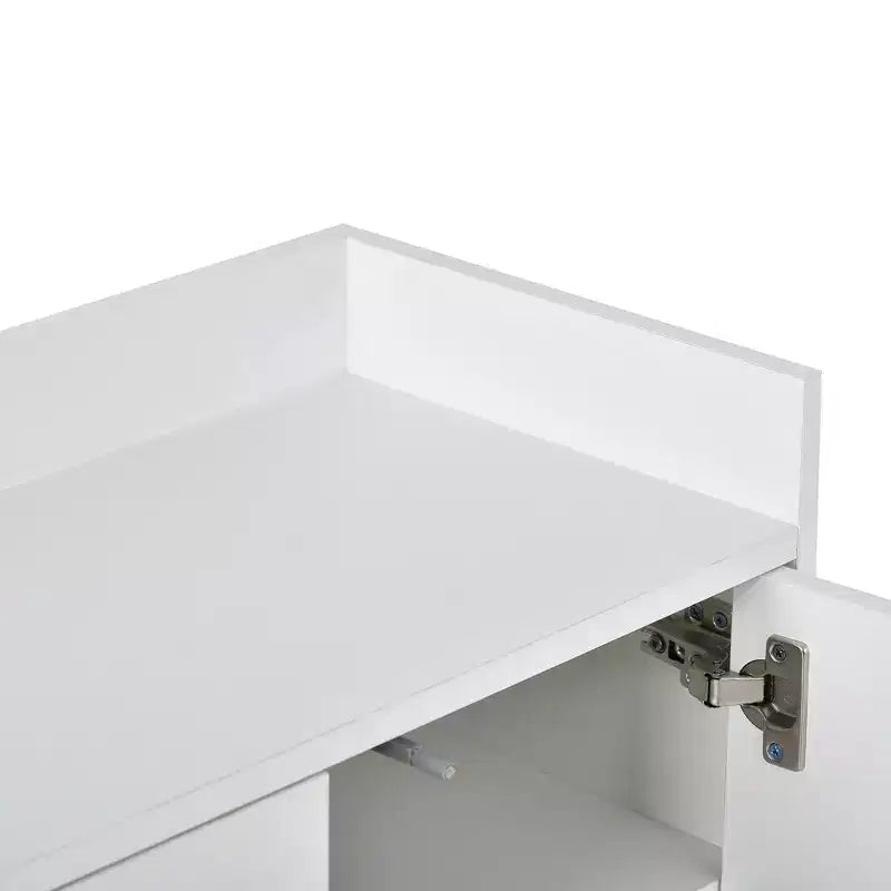 GDFStudio Truda - Buffet moderne de 120 cm avec étagères réglables et pieds en métal doré