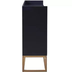 GDFStudio Truda - Buffet moderne de 120 cm avec étagères réglables et pieds en métal doré