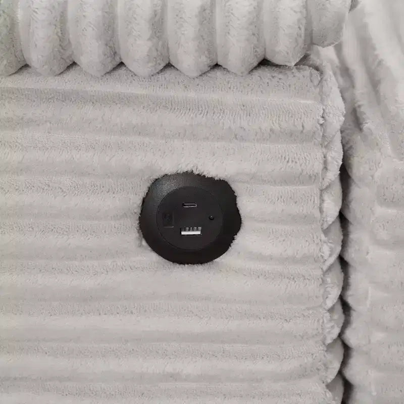 Ensemble de double chaise longue Whisen avec pouf réversible et rangement