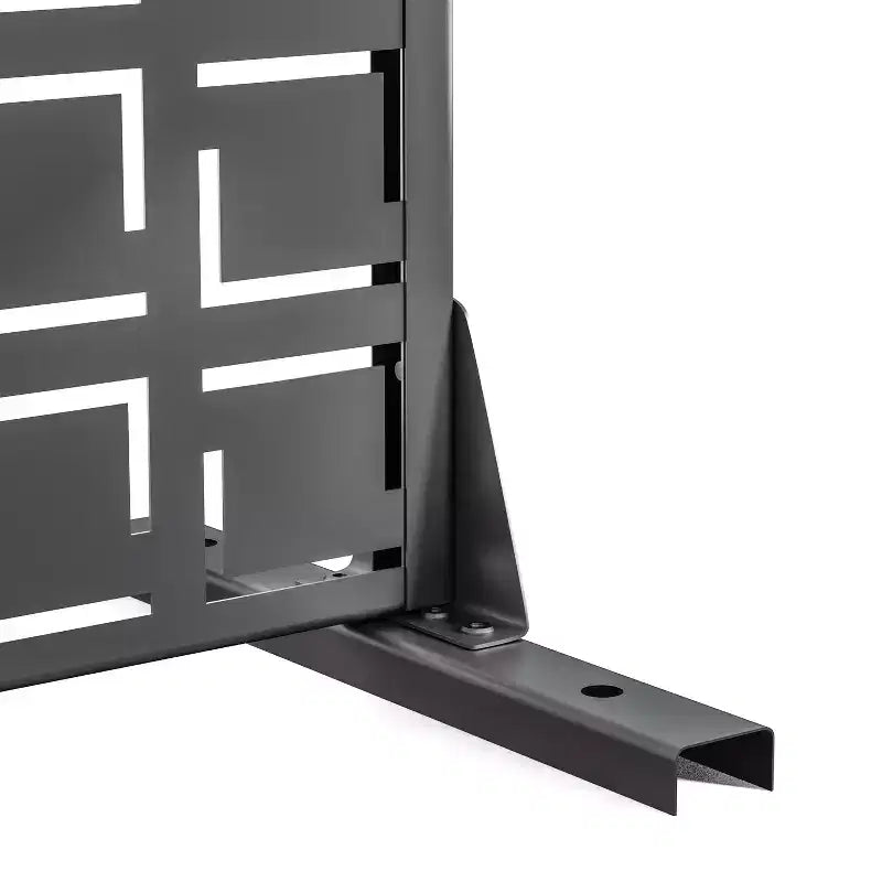 MAYEERTY 72 pouces Séparateur de pièce Rectangle Écran d'intimité Cadre galvanisé Écran d'intimité Noir