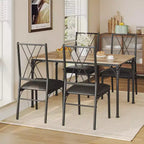 Ensemble de table à manger 5 pièces COZONY avec 4 chaises, table à manger rectangulaire et chaises rembourrées pour la cuisine, la salle à manger ou le coin petit-déjeuner