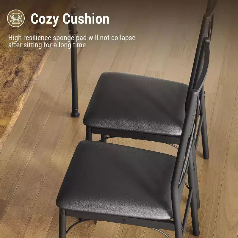 Ensemble de table à manger 5 pièces COZONY avec 4 chaises, table à manger rectangulaire et chaises rembourrées pour la cuisine, la salle à manger ou le coin petit-déjeuner