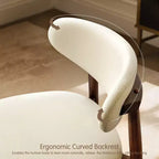 Subrtex Chaise de salle à manger en bois massif tapissée Chaise de cuisine moderne en tissu