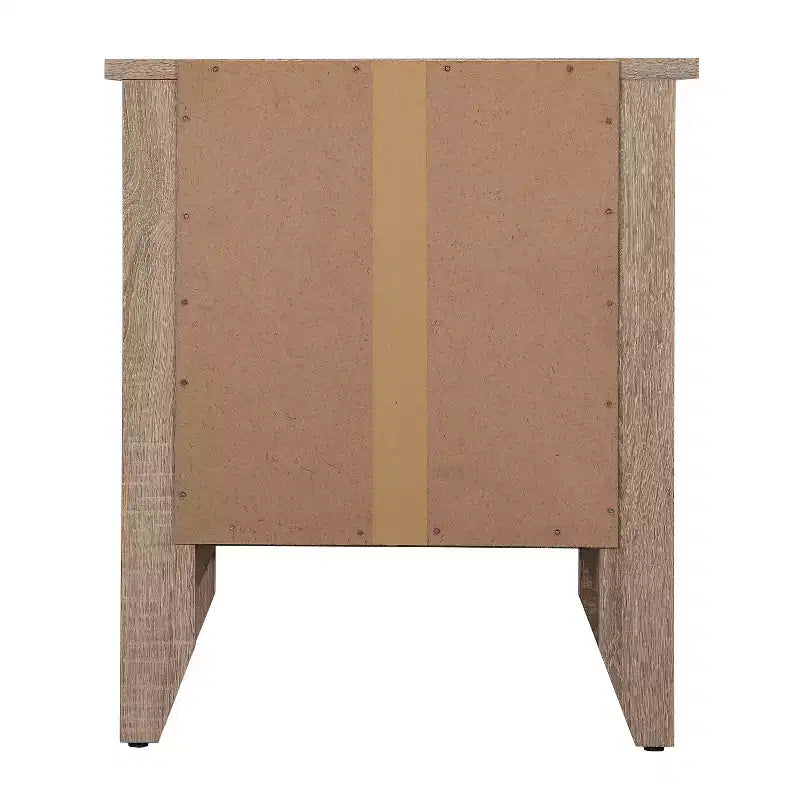 Table de chevet rectangulaire HomeStock, 61 cm H x 53 cm L, finition marron, avec un tiroir, en bois, pour salon et chambre