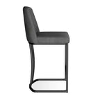 Tabourets de bar Dyonery 25,6 po, hauteur comptoir, avec dossier rembourré, revêtement en similicuir