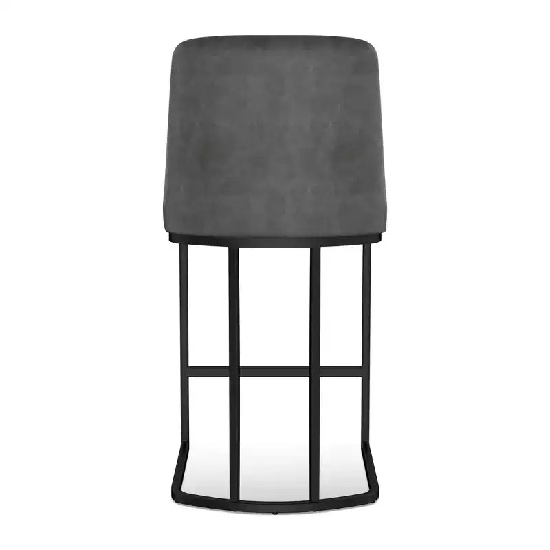 Tabourets de bar Dyonery 25,6 po, hauteur comptoir, avec dossier rembourré, revêtement en similicuir