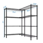 Karl Home Étagère métallique de 177,0 cm (69,7 po) de large