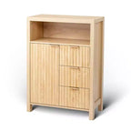 Meuble autoportant Karl Home Chêne 3 tiroirs 1 porte Salle de bain Séjour
