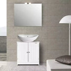 Meuble-lavabo Karl Home blanc sans plateau ni lavabo