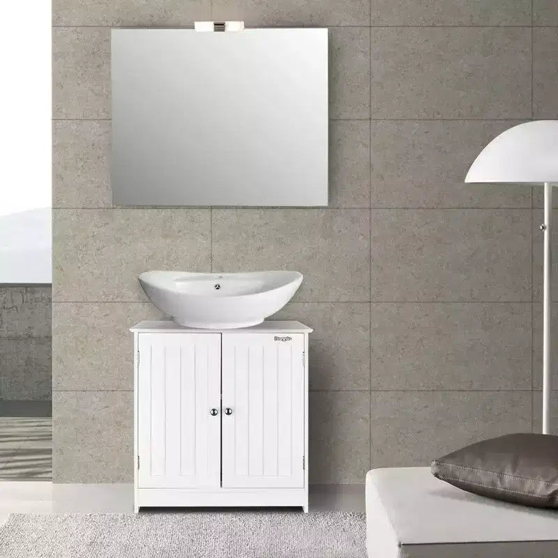 Meuble-lavabo Karl Home blanc sans plateau ni lavabo