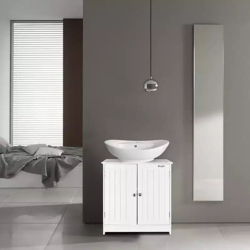 Meuble-lavabo Karl Home blanc sans plateau ni lavabo