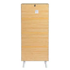 Commode Karl Home avec 5 tiroirs en MDF blanc, 50 cm de large