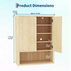 Meuble à chaussures cannelé de 113 cm de haut avec portes, range-chaussures autoportant, meuble de rangement à chaussures en bois à 5 niveaux avec étagères réglables pour le salon
