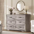 6 Drawers Dresser for Bedroom, Chest of Drawers with Wide Metal Handle, Storage Organizer Dressers