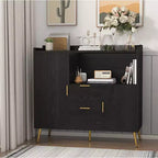 Buffet Cabinet with Drawersof 2 set), 40 Sideboard Buffet Storage Cabinet with Shelves and Doors