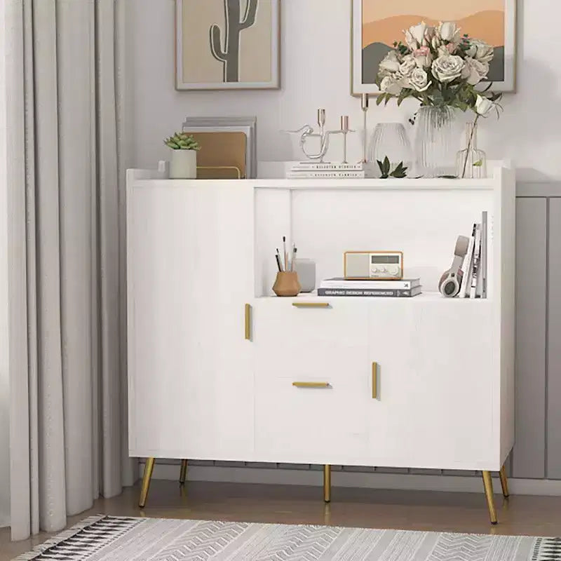 Bahut de buffet avec tiroirs de 2 ensembles, 40 armoires de rangement de buffet de buffet avec étagères et portes