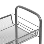 CLIHOME Chariot de rangement à roulettes en filet à 5 niveaux, panier utilitaire pour documents, bureau à domicile, organisateur de garde-manger de cuisine