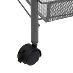 CLIHOME Chariot de rangement à roulettes en filet à 5 niveaux, panier utilitaire pour documents, bureau à domicile, organisateur de garde-manger de cuisine