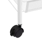 CLIHOME Chariot de rangement à roulettes en filet à 5 niveaux, panier utilitaire pour documents, bureau à domicile, organisateur de garde-manger de cuisine