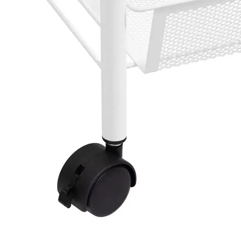 CLIHOME Chariot de rangement à roulettes en filet à 5 niveaux, panier utilitaire pour documents, bureau à domicile, organisateur de garde-manger de cuisine