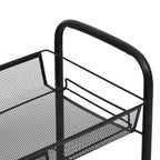 CLIHOME Chariot de rangement à roulettes en filet à 5 niveaux, panier utilitaire pour documents, bureau à domicile, organisateur de garde-manger de cuisine