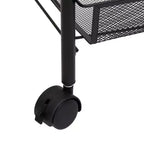 CLIHOME Chariot de rangement à roulettes en filet à 5 niveaux, panier utilitaire pour documents, bureau à domicile, organisateur de garde-manger de cuisine