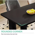 Table à manger moderne Lantine pour 6 personnes, grande table de cuisine de 180 cm avec base piédestal en bois, pour cuisine, salle à manger, salon
