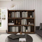 Bibliothèque à 3 étagères en bois expresso, 120 cm de hauteur, AndMakers