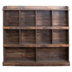 Bibliothèque à 3 étagères en bois expresso, 120 cm de hauteur, AndMakers