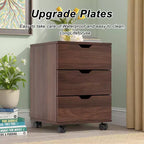 MAYEERTY 1622 Inch Blanc 3 Tiroirs Vertical Meuble Classeur en Bois - Avec Roulettes, Entièrement Assemblé pour Bureau à Domicile