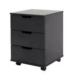 MAYEERTY 1622 Inch Blanc 3 Tiroirs Vertical Meuble Classeur en Bois - Avec Roulettes, Entièrement Assemblé pour Bureau à Domicile