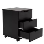 MAYEERTY 1622 Inch Blanc 3 Tiroirs Vertical Meuble Classeur en Bois - Avec Roulettes, Entièrement Assemblé pour Bureau à Domicile