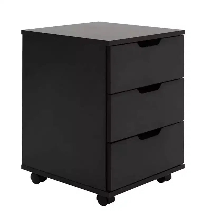 MAYEERTY 1622 Inch Blanc 3 Tiroirs Vertical Meuble Classeur en Bois - Avec Roulettes, Entièrement Assemblé pour Bureau à Domicile