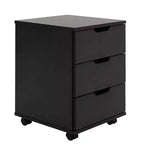 MAYEERTY 1622 Inch Blanc 3 Tiroirs Vertical Meuble Classeur en Bois - Avec Roulettes, Entièrement Assemblé pour Bureau à Domicile