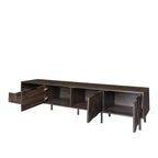 Meuble TV Bestier 78 de style moderne du milieu du siècle pour téléviseurs de plus de 65 pouces, console TV avec armoires de rangement pour salon, meuble de rangement de centre de divertissement