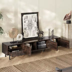 Meuble TV Bestier 78 de style moderne du milieu du siècle pour téléviseurs de plus de 65 pouces, console TV avec armoires de rangement pour salon, meuble de rangement de centre de divertissement