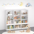 Étagère à livres pour enfants Okak Minimalism, étagères de rangement à 4 niveaux, boîte de rangement de jouets pour chambre d'enfant, salon, salle de jeux, blanc