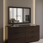 Miroir de commode HomeRoots 36" avec cadre en bois merlot