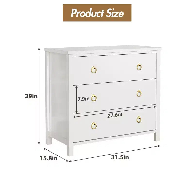 Commode à 7 tiroirs, commode de rangement en bois moderne, meuble TV, organisateur de tiroirs en bois avec poignées pour chambre, salon, couloir, blanc