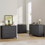 Commode à 7 tiroirs, commode de rangement en bois moderne, meuble TV, organisateur de tiroirs en bois avec poignées pour chambre, salon, couloir, blanc