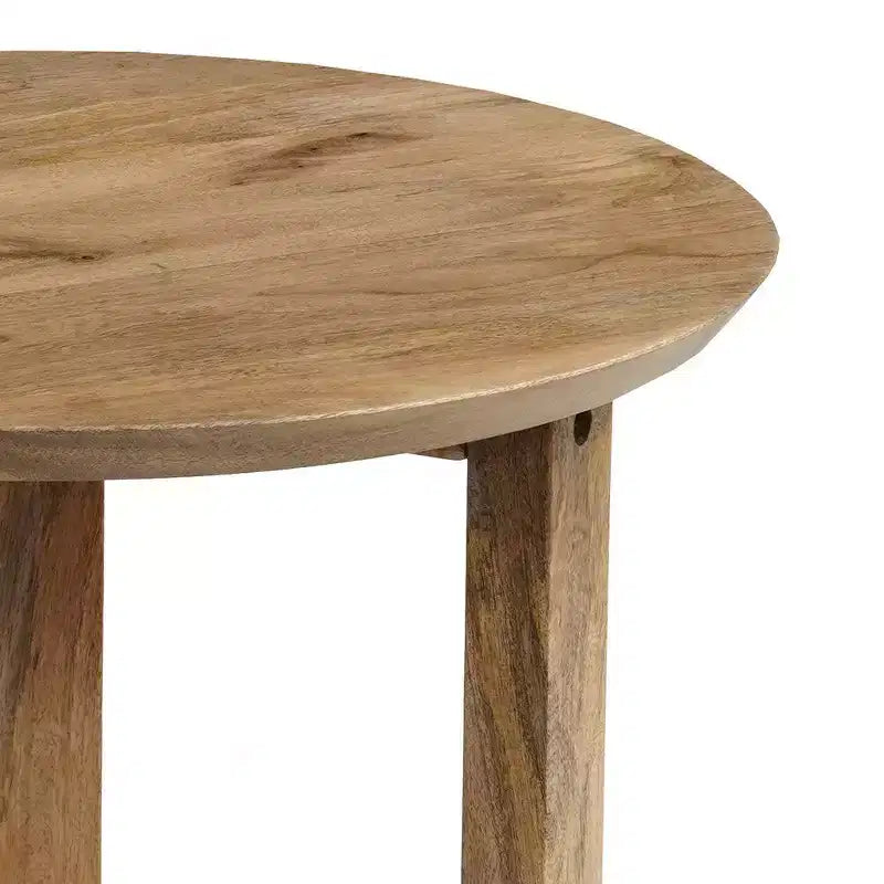 Table d'appoint ronde artisanale Royal Hampton 18.5 | Bois de manguier