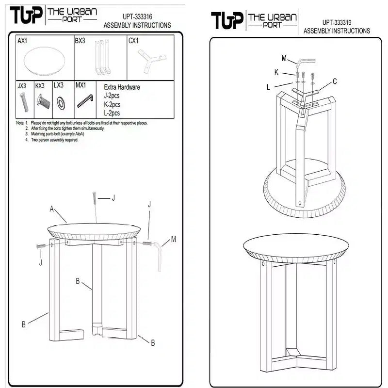 Table d'appoint ronde artisanale Royal Hampton 18.5 | Bois de manguier
