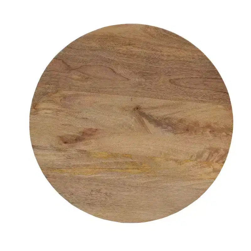 Table d'appoint ronde artisanale Royal Hampton 18.5 | Bois de manguier