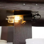 Vitrine en verre éclairée avec étagères réglables - Vitrine élégante à 2 portes et tiroir intégré, ampoule incluse