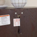 Vitrine en verre éclairée avec étagères réglables - Vitrine élégante à 2 portes et tiroir intégré, ampoule incluse