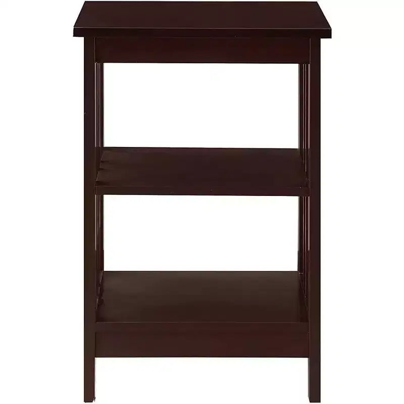 Table d'appoint Belmont de HomeStock avec surface spacieuse et étagères multiples, table d'appoint fonctionnelle pour le rangement de livres, de décorations et d'articles d'usage quotidien