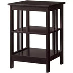 Table d'appoint Belmont de HomeStock avec surface spacieuse et étagères multiples, table d'appoint fonctionnelle pour le rangement de livres, de décorations et d'articles d'usage quotidien