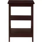 Table d'appoint Belmont de HomeStock avec surface spacieuse et étagères multiples, table d'appoint fonctionnelle pour le rangement de livres, de décorations et d'articles d'usage quotidien