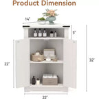 Meuble de Salle de Bain de Ferme avec Rangement Petit Meuble d'Angle avec Portes Coulissantes et Étagère Réglable pour Petits Espaces, Cuisine, Salon