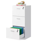 Meuble de classement vertical GALAXHERO à 3 tiroirs en bois avec serrure - Rangement pour bureau à domicile et support d'imprimante pour formats lettre/A4
